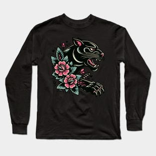 Black Panther Flash Tattoo Long Sleeve T-Shirt